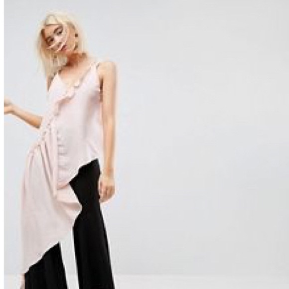 ASOS Blush asymmetrical cami/blouse - Picture 5 of 5